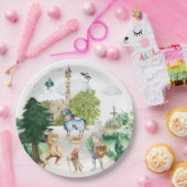 Ritter und Drachen | Königlicher Mittelalter Gebur Pappteller (Party)