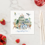 Ritter und Drachen | Königlicher Mittelalter Gebur Serviette (Beispiel)