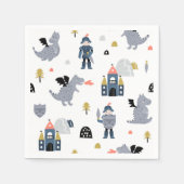 Ritter und Drachen | Mairytale Birthday Party Serviette (Vorderseite)