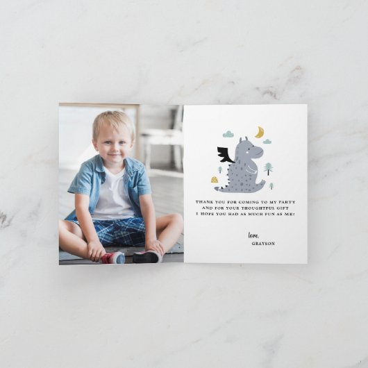 Ritter und Drachen - Märchen | Dankeskarte (Innenseite)