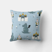 Ritter und Drachen Personalisiert Kissen (Rückseite)