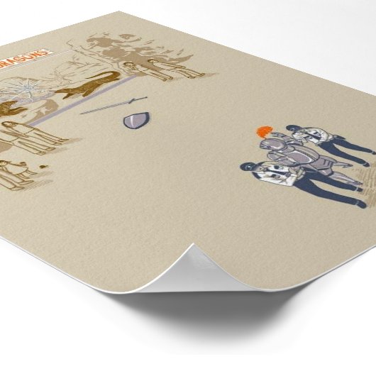 Ritter und Drachen Poster (Ecke)