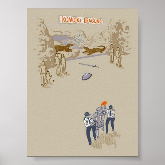 Ritter und Drachen Poster (Vorne)