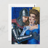 Ritter und Drag Queen Postkarte (Vorne/Hinten)
