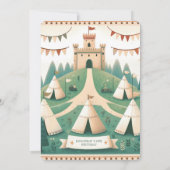 Ritter und Dragon Royal Medieval Junge Geburtstag Einladung (Rückseite)