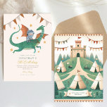 Ritter und Dragon Royal Medieval Junge Geburtstag Einladung<br><div class="desc">Kleiner Ritter mit Dragon zum Geburtstag Einladung</div>