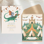 Ritter und Dragon Royal Medieval Junge Geburtstag Einladung<br><div class="desc">Kleiner Ritter mit Dragon zum Geburtstag Einladung</div>