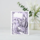 Ritter und Lady Postkarte (Stehend Vorderseite)
