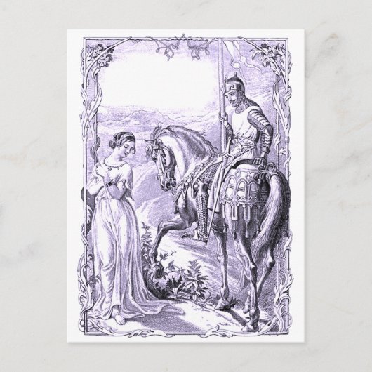 Ritter und Lady Postkarte (Vorderseite)