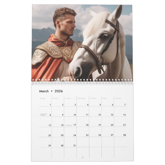 Ritter und Pferd. 2025 Kalender (Mär 2026)
