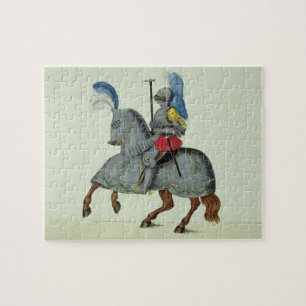 Ritter und Pferd in der Rüstung, Platte von 'eine Puzzle