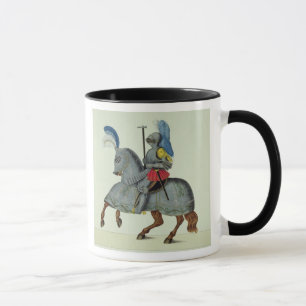 Ritter und Pferd in der Rüstung, Platte von 'eine Tasse