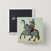 Ritter und Pferd in der Rüstung, Platte von 'einer Button (Vorne & Hinten)