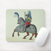 Ritter und Pferd in der Rüstung, Platte von 'einer Mousepad (Mit Mouse)