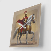 Ritter und Pferd Quadratische Wanduhr (Winkel)