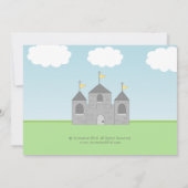 Ritter-und Prinzessin-Twins Joint Party Einladung (Rückseite)