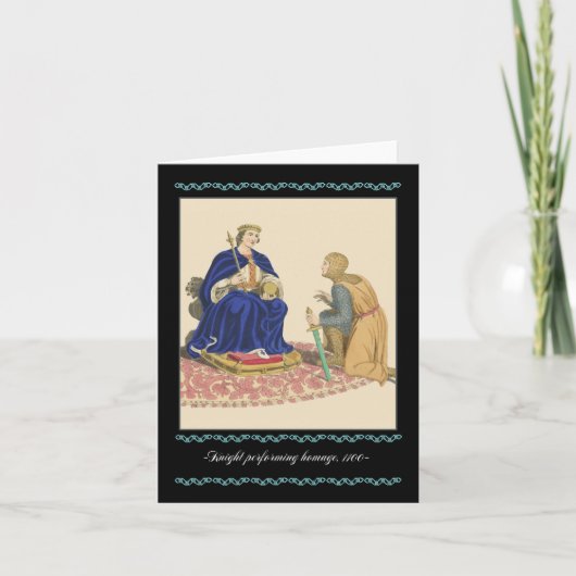 Ritter und Rüstung Mittelalterliche Karte, 1100 Ri Karte (Vorderseite)