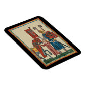 Ritter und Squire, mittelalterliche Kunst des 14.  Magnet (Rechte Seite)