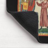 Ritter und Squire, mittelalterliche Kunst des 14.  Mousepad (Ecke)