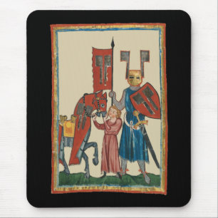 Ritter und Squire, mittelalterliche Kunst des 14.  Mousepad