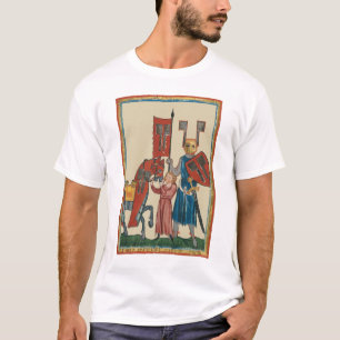 Ritter und Squire, mittelalterliche Kunst des 14.  T-Shirt