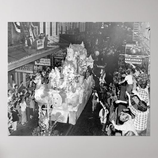 Ritter von Babylon New Orleans Mardigras 1955 Poster (Vorne)