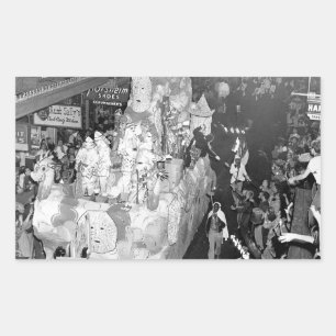 Ritter von Babylon New Orleans Mardigras 1955 Rechteckiger Aufkleber