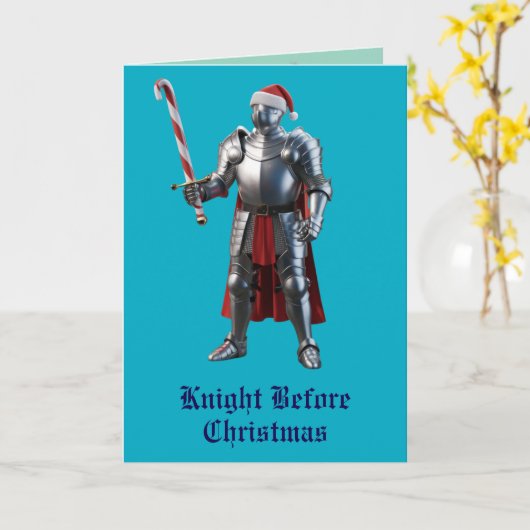 Ritter vor Weihnachten Karte (Gelbe Blume)