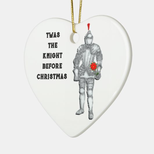 Ritter vor Weihnachten Keramikornament (Links)