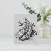 Ritter zu Pferd Postkarte (Stehend Vorderseite)