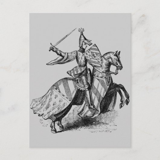 Ritter zu Pferd Postkarte (Vorderseite)