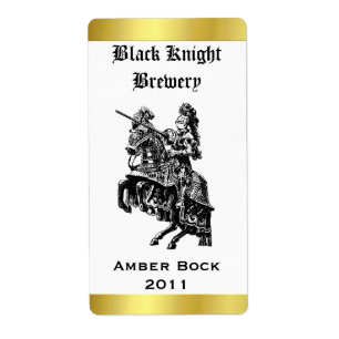 Ritter-Zuhause gemachter Bier-Aufkleber
