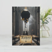 *~* Ritterburg Fantasy Mittelalterliche AP88 Gebur Einladung (Stehend Vorderseite)