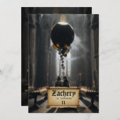 *~* Ritterburg Fantasy Mittelalterliche AP88 Gebur Einladung (Vorne/Hinten)