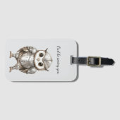 Rittereule in glänzender Rüstung Gepäckanhänger (Vorderseite (Horizontal))