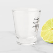 Rittereule in glänzender Rüstung Schnapsglas (Links)