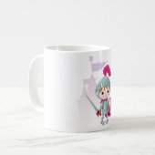 Ritterfigur für Kinder mit Schwertschild Kaffeetasse (Vorderseite Links)