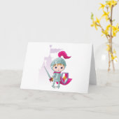 Ritterfigur für Kinder mit Schwertschild Karte (Gelbe Blume)