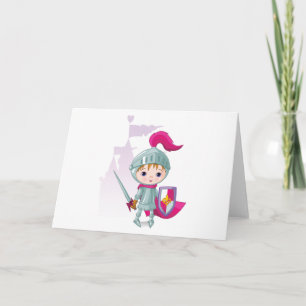 Ritterfigur für Kinder mit Schwertschild Karte