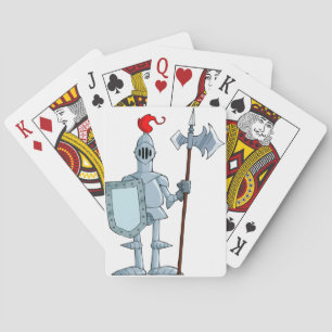 Ritterfigur in mittelalterlicher Rüstung Spielkarten