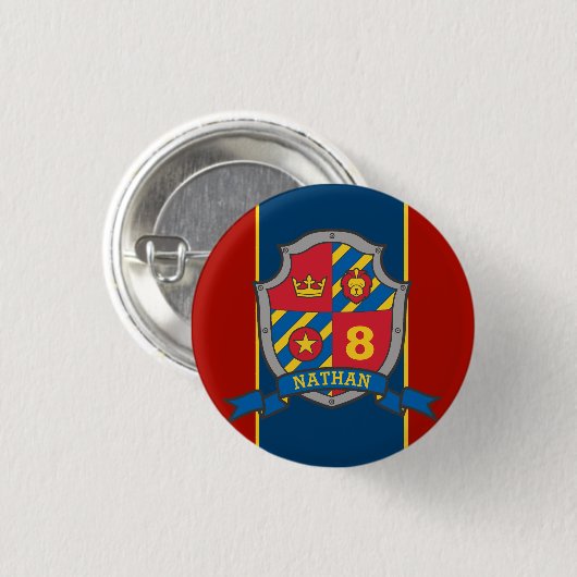 Rittergeburtszettel Wappen Button (Vorne & Hinten)