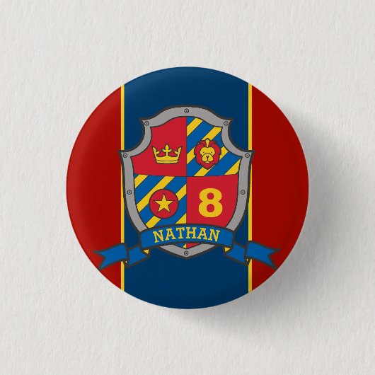 Rittergeburtszettel Wappen Button (Vorderseite)