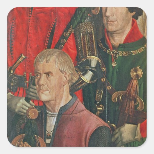 Rittergruppe Quadratischer Aufkleber (Vorderseite)