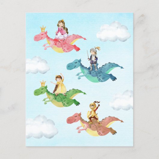 Ritterkind Geburtstagseinladung (Rückseite)