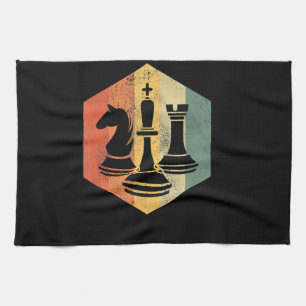 Ritterkönig rook Schach farbiges Geschenk Geschirrtuch