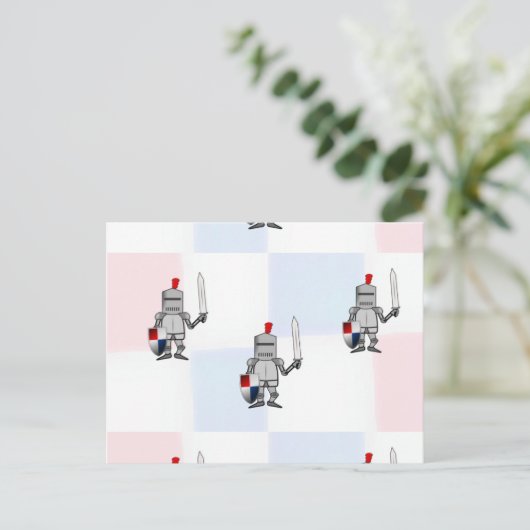 Ritterkrieger Postkarte (Stehend Vorderseite)