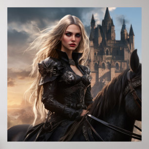 Ritterlady — mittelalterliche Kriegerinnen der Fan Poster