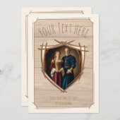 Rittermatte von Waffen Mittelalterliches Altes Vin Einladung (Vorne/Hinten)