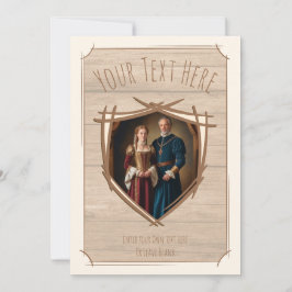 Rittermatte von Waffen Mittelalterliches Altes Vin Einladung