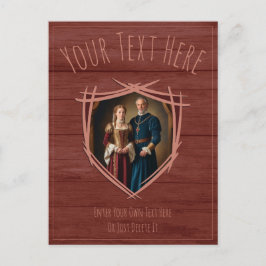 Rittermatte von Waffen Mittelalterliches Altes Vin Postkarte